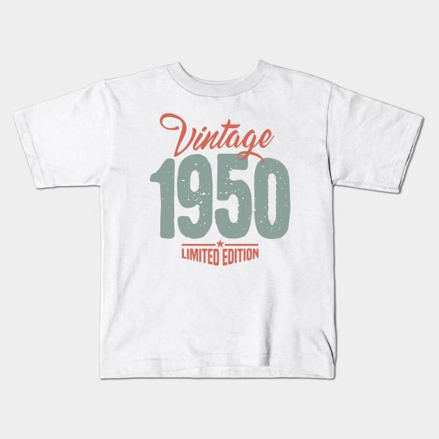 Born in 1950 Kids T-Shirt by C_ceconello